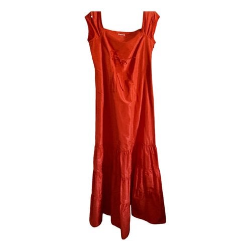 Pre-owned Philosophy Di Alberta Ferretti Silk Maxi Dress In Red