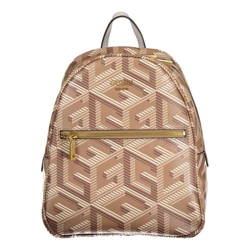 Pre-owned Guess Backpack In Brown