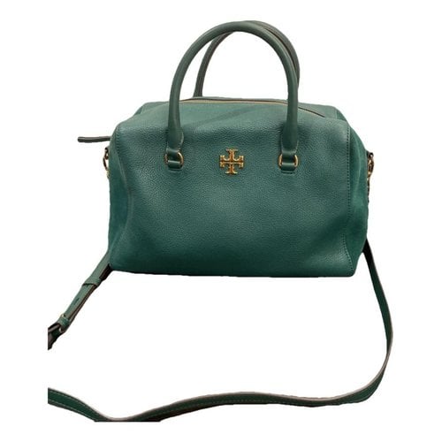 Pre-owned Tory Burch Leather Crossbody Bag In Green