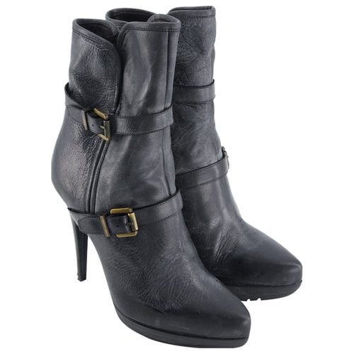 Pre-owned Mjus Leather Boots In Anthracite
