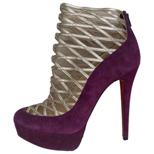 Pre-owned Christian Louboutin Ankle Boots In Multicolour