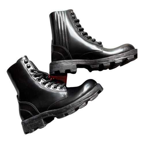 Pre-owned Diesel Leather Boots In Black