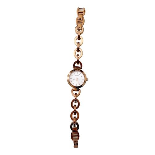 Pre-owned Dkny Pink Gold Watch In Metallic