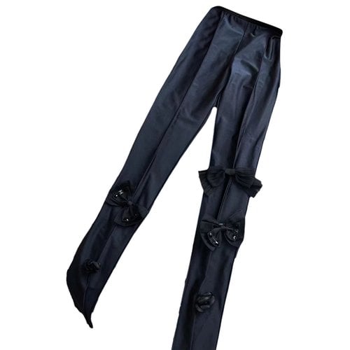 Pre-owned Chanel Trousers In Black