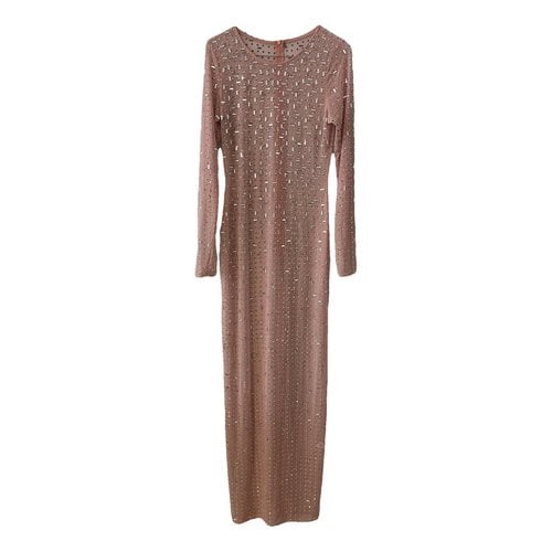 Pre-owned Retroféte Embellished Maxi Dress In Pink