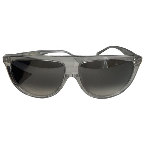 Pre-owned Celine Bevel Round Aviator Sunglasses In Grey