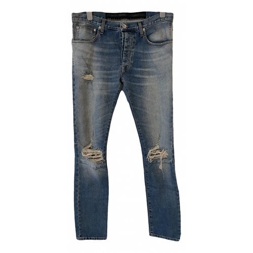 Pre-owned Ben Taverniti Unravel Project Straight Jeans In Blue