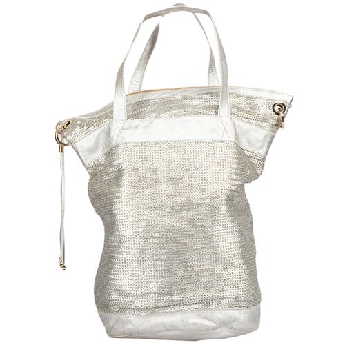 Pre-owned Jimmy Choo Leather Tote In Silver