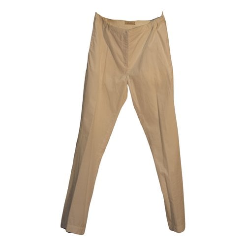 Pre-owned Nina Ricci Straight Pants In White