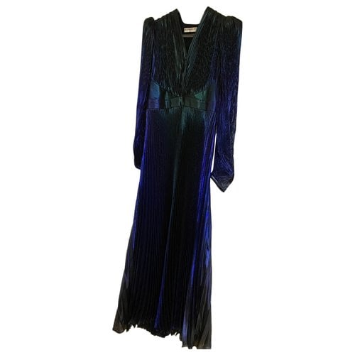 Pre-owned Givenchy Silk Maxi Dress In Metallic