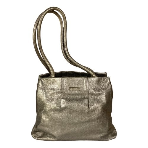 Pre-owned Celine Leather Tote In Gold