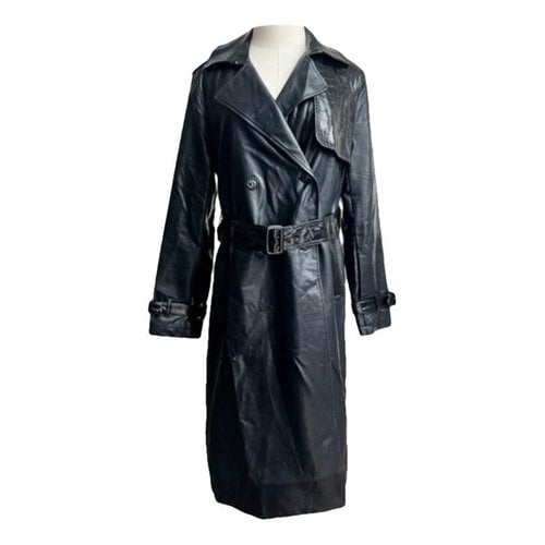 Pre-owned Apparis Trench Coat In Black