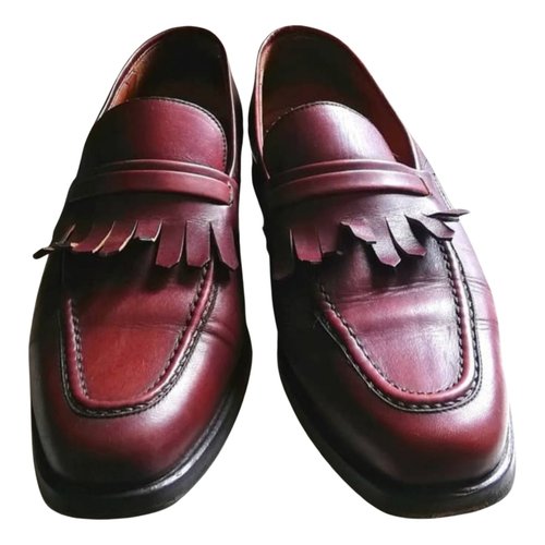 Pre-owned The Bridge Leather Flats In Brown