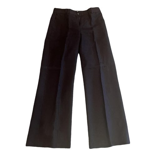 Pre-owned Lauren Ralph Lauren Linen Straight Pants In Brown