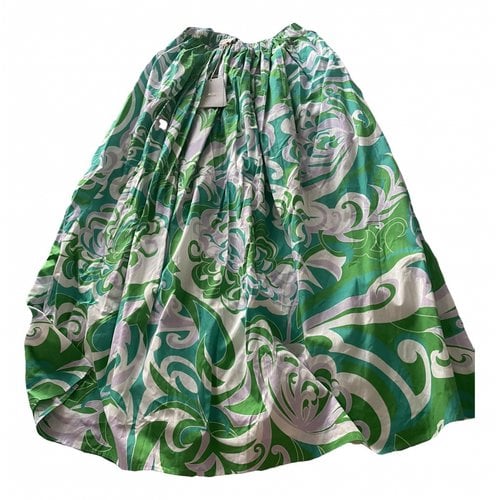 Pre-owned Emilio Pucci Maxi Skirt In Green