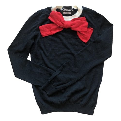 Pre-owned Moschino Wool Blouse In Black