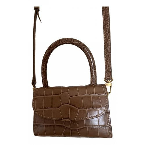 Pre-owned By Far Mini Leather Mini Bag In Brown