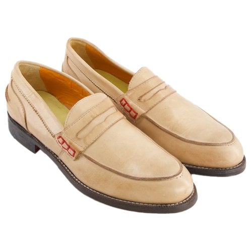 Pre-owned Liebeskind Leather Flats In Beige