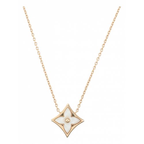 Pre-owned Louis Vuitton Star Blossom Pink Gold Necklace