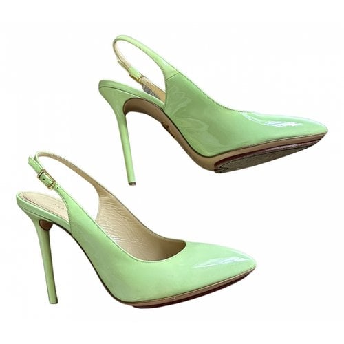 Pre-owned Charlotte Olympia Leather Heels In Green
