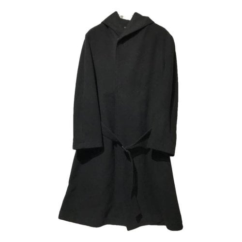 Pre-owned Yohji Yamamoto Wool Coat In Black