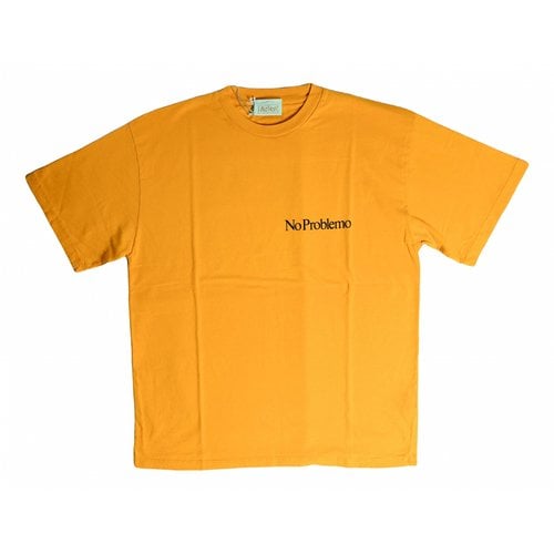 Pre-owned Aries T-shirt In Yellow