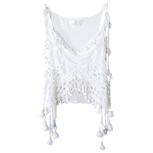 Pre-owned Chloé Linen Blouse In White