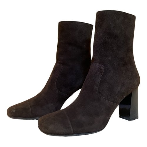 Pre-owned Tod's Ankle Boots In Brown