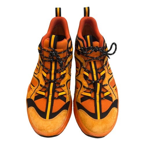 Pre-owned Burberry Low Trainers In Orange