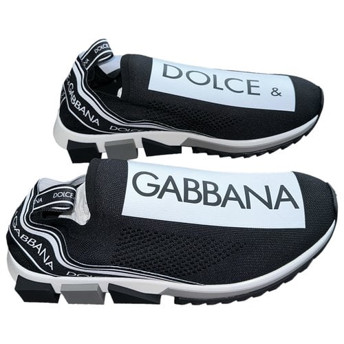 Pre-owned Dolce & Gabbana Sorrento Low Trainers In Black