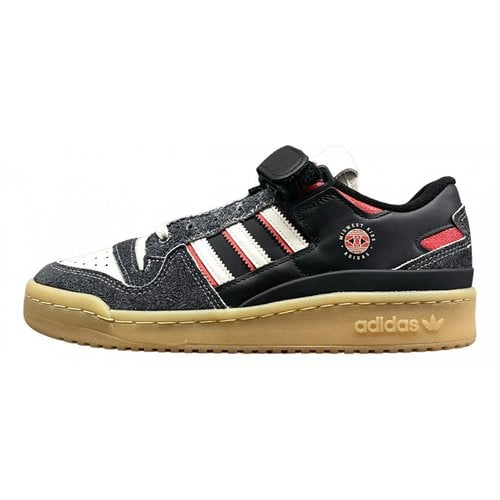 Pre-owned Adidas Originals Forum 84 Leather Low Trainers In Black
