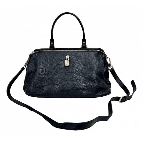 Pre-owned Furla Calfskin Handbag In Black