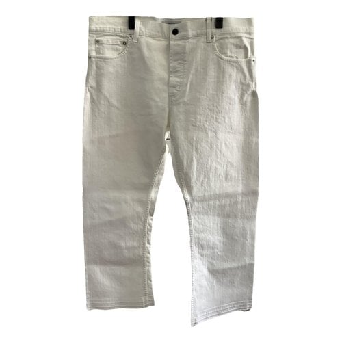 Pre-owned Alexander Mcqueen Straight Pants In White
