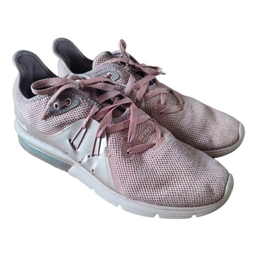 Pre-owned Nike Fabric Trainers In Pink