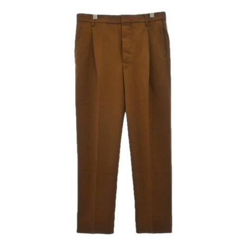 Pre-owned Lemaire Wool Trousers In Brown
