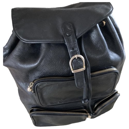 Pre-owned Sonia Rykiel Leather Backpack In Black