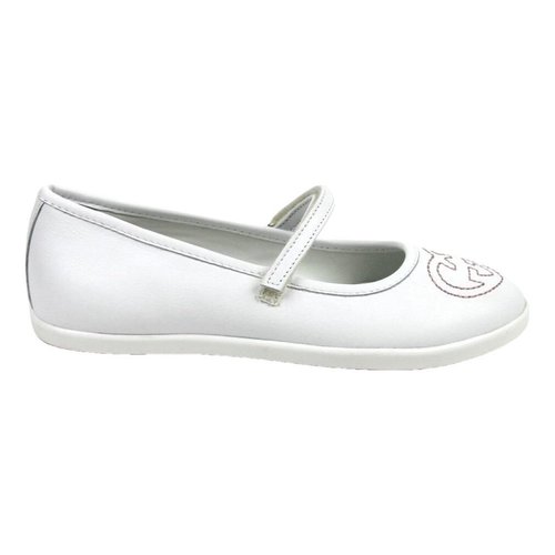 Pre-owned Gucci Leather Ballet Flats In White