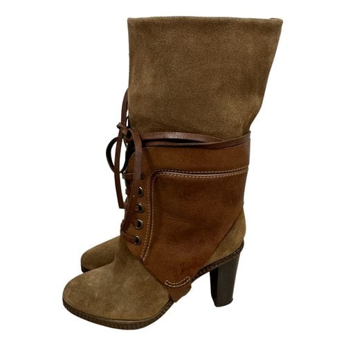 Pre-owned Ermanno Scervino Boots In Brown