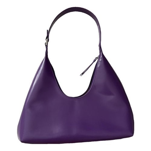 Pre-owned By Far Amber Patent Leather Handbag In Purple