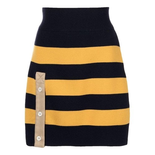 Pre-owned Monse Wool Mini Skirt In Multicolour