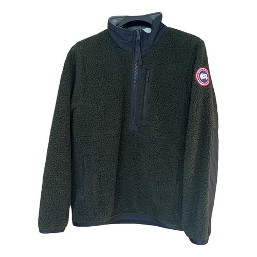 Pre-owned Canada Goose Wool Coat In Green