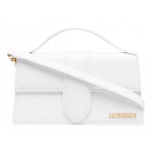 Pre-owned Jacquemus Le Bambino Leather Crossbody Bag In White
