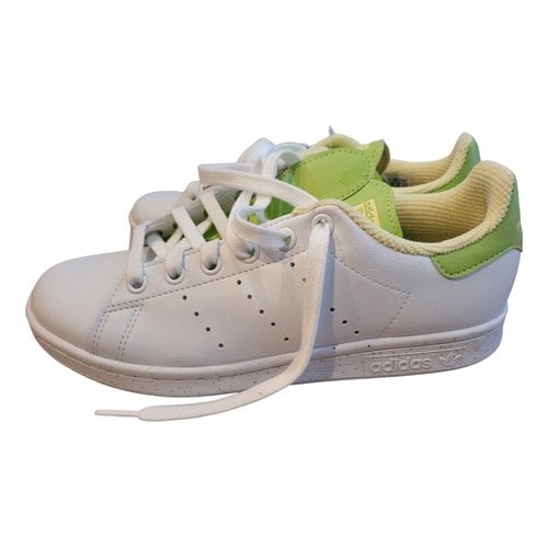 Pre-owned Adidas Originals Stan Smith Leather Trainers In Green