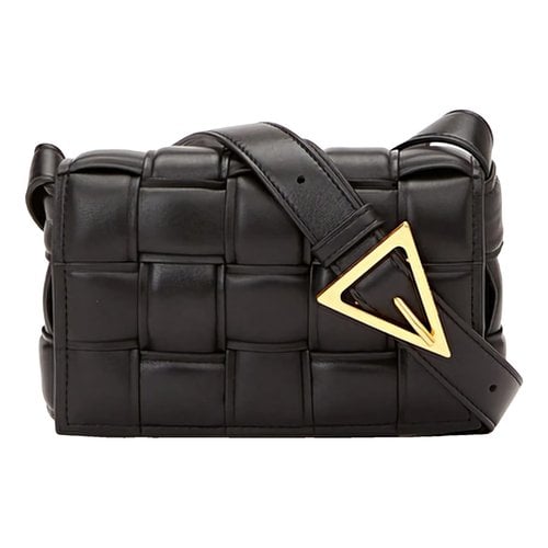 Pre-owned Bottega Veneta Cassette Padded Leather Handbag In Black