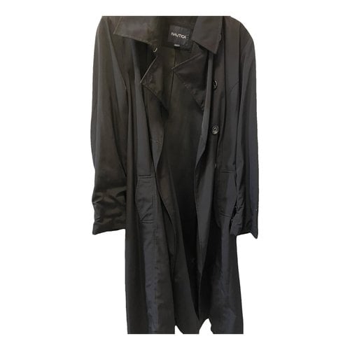 Pre-owned Nautica Trench Coat In Black