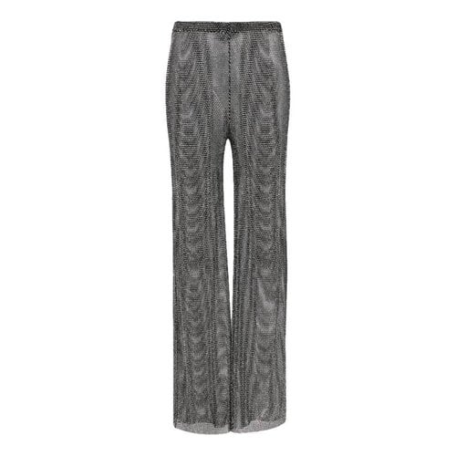 Pre-owned Mach & Mach Straight Pants In Silver