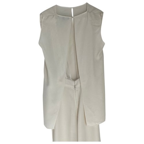 Pre-owned Elisabetta Franchi Jumpsuit In White