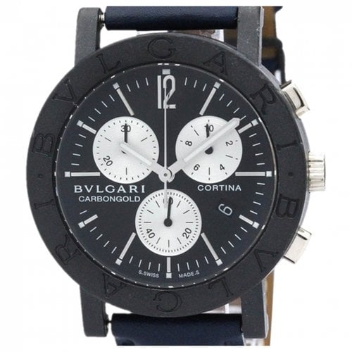 Pre-owned Bvlgari Carbon Gold Watch In Black