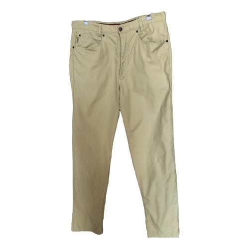 Pre-owned Burberry Trousers In Yellow