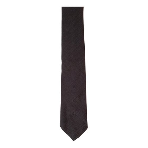 Pre-owned Roberto Cavalli Silk Tie In Black